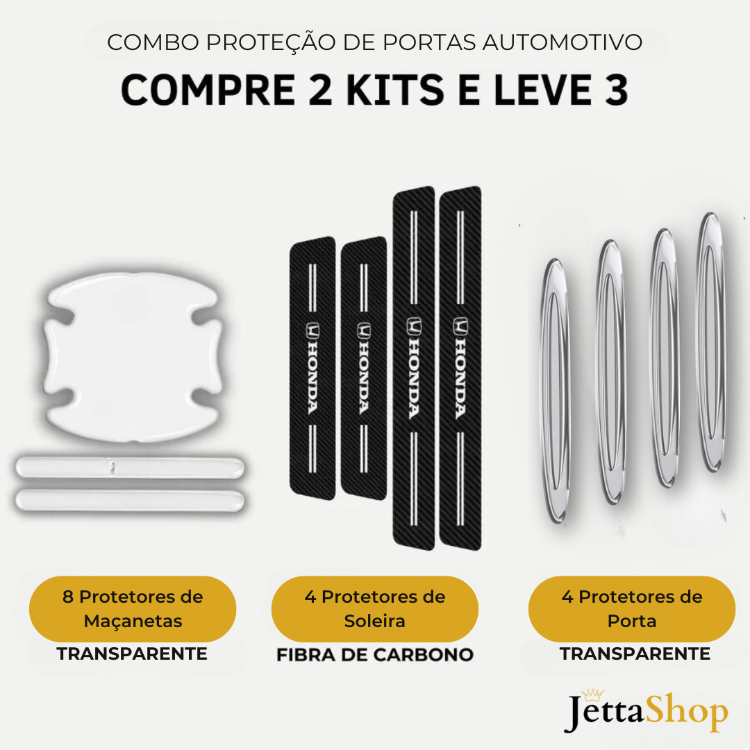 COMPRE 2 KITS E LEVE 3 - Combo Proteção de Portas Automotivo [PROMOÇÃO LIMITADA]